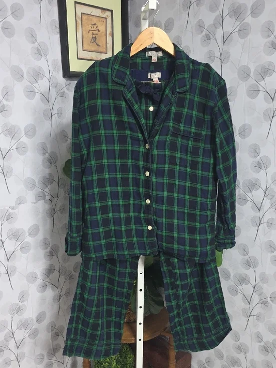 J. Crew Black Watch Plaid Pajama Set - Size XS - Picture 3 of 10